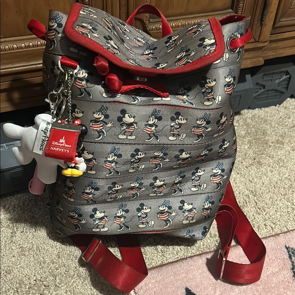 Harveys Mickey Mouse Backpack with Red Accents